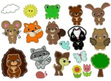 Stickserie - Waldleben